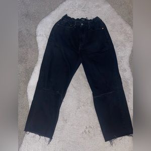 Black Ripped Wide Leg Levi’s Nastygal Jeans